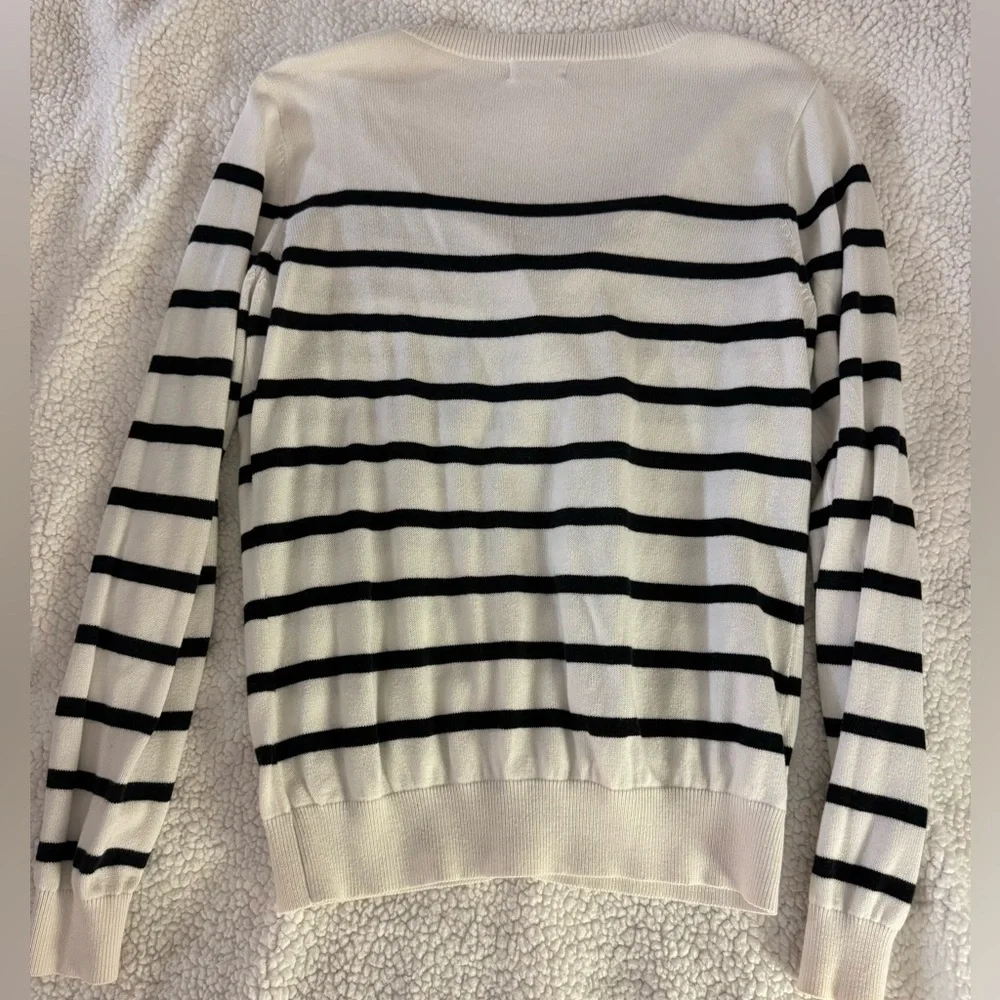 Anthropologie Numph white/black cardigan - Picture 4 of 8
